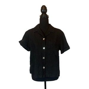 Womens Tom Bahama Button Down 100% Silk Size M